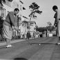 Babe Ruth teaching his daughter how to Golf great photo