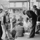 COOL  PHOTO OF COAL MINERS GAMBLING CHAPLIN, WEST VIRGINIA 1938 CARD GAME