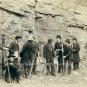 RAILROAD ENGINEERS DEADWOOD SOUTH DAKOTA 1888 GOLF RUSH WILD WEST PHOTO
