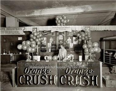 Glass Bottle Orange Crush Show Display Soda Vintage Carbonated Soft Drink Photo
