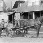 SHARP PHOTO HORSE DRAWN HOME DELIVERY WAGON NOSTALGIC 1914 GENERAL STORE GOODS