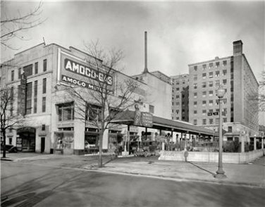 RARE WASHINGTON D.C. AMOCO GAS STATION AMERICAN OIL COMPANY PHOTO 1928 NOSTALGIC