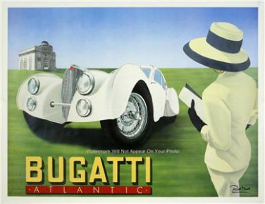 ETTORE BUGATTI RARE EXOTIC ITALIAN EUROPEAN RACE CARS AUTOMOBILES POSTER PHOTO