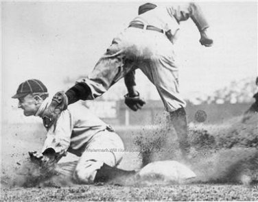 Ty Cobb sliding into third base  Baseball Photo 11 x 14