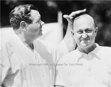 BABE RUTH & TY COBB BASEBALL  PHOTO 11 X 14