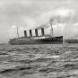 Famous RMS Lusitania 1908 Photo Cunard Line Passenger Steam Ship Hudson River