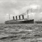 Famous RMS Lusitania 1908 Photo Cunard Line Passenger Steam Ship Hudson River