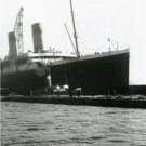 RMS TITANIC DOCK SIDE PHOTO 1912 TAKING ON GOODS WHITE STAR PASSENGER SHIP LINE