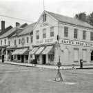 Vintage Main Street Virginia Automobile Amoco Texaco Gas Drug Seed Store Photo