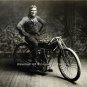 NOSTAGLIC LOOKING RARE NORTON BRITISH MOTORCYCLE RACER BLACK & WHITE BIKE PHOTO