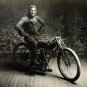 NOSTAGLIC LOOKING RARE NORTON BRITISH MOTORCYCLE RACER BLACK & WHITE BIKE PHOTO