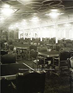 RMS TITANICS FIRST CLASS DINING ROOM PHOTO 1912 WHITE STAR PASSENGER ...