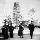 1893 BLACK AND WHITE PHOTO CHICAGO WORLDS FAIR FERRIS WHEEL JACKSON PARK