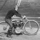 Vintage V Twin Excelsior British Motorcycle Board Track Racer Wall Shop Photo