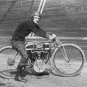 Vintage V Twin Excelsior British Motorcycle Board Track Racer Wall Shop Photo