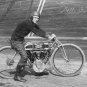 Vintage V Twin Excelsior British Motorcycle Board Track Racer Wall Shop Photo
