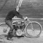Vintage V Twin Excelsior British Motorcycle Board Track Racer Wall Shop Photo