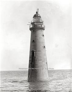 Old Boston Minots Ledge Lighthouse Ocean Water Nostalgic Nautical Wall Art Photo