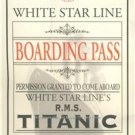 RMS TITANIC AMAZING RARE BOARDING PASS PHOTO 1912 WHITE STAR PASSENGER SHIP LINE