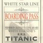 RMS TITANIC AMAZING RARE BOARDING PASS PHOTO 1912 WHITE STAR PASSENGER SHIP LINE