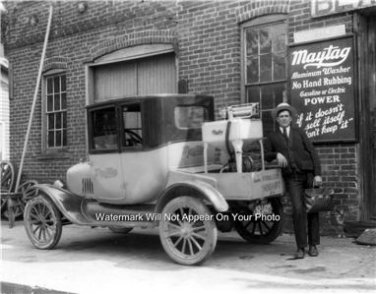 Antique Appliances Maytag Wringer Washer Washing Machines Model T Roadster Photo