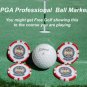 PGA PROFESSIONAL RED POKER CHIP GOLF BALL MARKERS COLLECTABLE GIFT ACCESSORIES