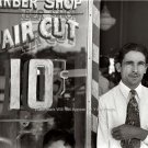 UNIQUE VINTAGE DEPRESSION 1932 PHOTO BARBER SHOP HAIR CUTS HOT SHAVE BARBER POLE