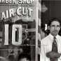 UNIQUE VINTAGE DEPRESSION 1932 PHOTO BARBER SHOP HAIR CUTS HOT SHAVE BARBER POLE