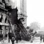 VINTAGE GLARE MONTPARNASSE, PARIS, FRANCE STEAM TRAIN WRECK PHOTO 1895 DISASTER