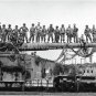 WW2 Captured German Artillery Gun Anzio Italy American Troops Railroad Car Photo