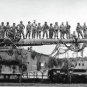 WW2 Captured German Artillery Gun Anzio Italy American Troops Railroad Car Photo