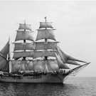 PHOTO WOODEN MAST FRIGATE SAIL SHIP OCEAN NOSTALGIC NAUTICAL WALL ART PICTURE
