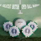 THE BRITISH OPEN 2012 GOLF BALL MARKER POKER 4 CHIP SET ACCESSORY GIFT ITEM