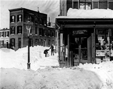 SNOW STORM BLIZZARD SNOWDRIFT WASHINGTON D.C.BALTIMORE MARYLAND 1899 PHOTO