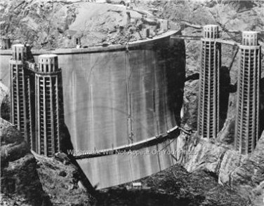 HOOVER DAM CONSTRUCTION PHOTO NEVADA LAKE MEAD COLORADO RIVER GREAT DEPRESSION