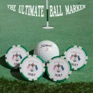 THE RYDER CUP 2012 POKER CHIP GOLF BALL MARKER COLLECTABLE SET 4 ACCESSORY GIFT