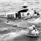APOLLO 11 SPACE CAPSULE COLUMBIA ASTRONAUTS NAVY SEALS HELICOPTER RESCUE PHOTO