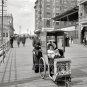 ATLANTIC CITY NEW JERSEY 1905 PHOTO BLACK & WHITE BOARDWALK CART PRE CASINOS