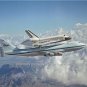 NASA SPACE SHUTTLE ATLANTIS SPACE PROGRAM PIGGYBACKING PHOTO BOEING 747 AIRPLANE
