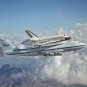 NASA SPACE SHUTTLE ATLANTIS SPACE PROGRAM PIGGYBACKING PHOTO BOEING 747 AIRPLANE