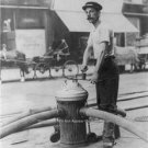 NEW YORK CITY FIREMAN VINTAGE PHOTO 1908 FIRE HYDRANT FIRE ENGINES FIREFIGHTERS