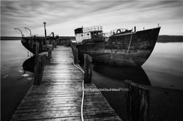 Boat Clouds Calm Ocean Water Nostalgic Nautical Wall Art Picture Photo Gift Idea