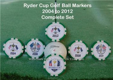 RYDER CUP POKER CHIP GOLF BALL MARKER VALHALLA MEDINAH CELTIC MANOR OAKLAND HILL
