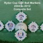 RYDER CUP POKER CHIP GOLF BALL MARKER VALHALLA MEDINAH CELTIC MANOR OAKLAND HILL