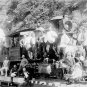 RARE UNIQUE 1895 STEAM ENGINE PHOTO COAL TRAINS LOCOMOTIVES ENGINEER CONDUCTOR