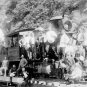 RARE UNIQUE 1895 STEAM ENGINE PHOTO COAL TRAINS LOCOMOTIVES ENGINEER CONDUCTOR