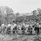 VINTAGE COWBOYS TEXAS PHOTO 1901 HORSES WESTERN CATTLE DRIVE ROUND UP WAGONS