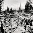 PHOTO CALIFORNIA GOLD RUSH MINING GOLD BULLION MINERS PANNING SILT PROSPECTING