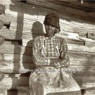 Vintage Alabama Make Shift Medical Midwife Nurse Baby Doctor Old Log Cabin Photo