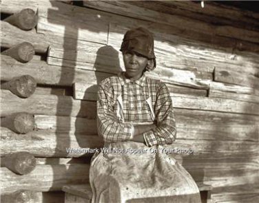 Vintage Alabama Make Shift Medical Midwife Nurse Baby Doctor Old Log Cabin Photo